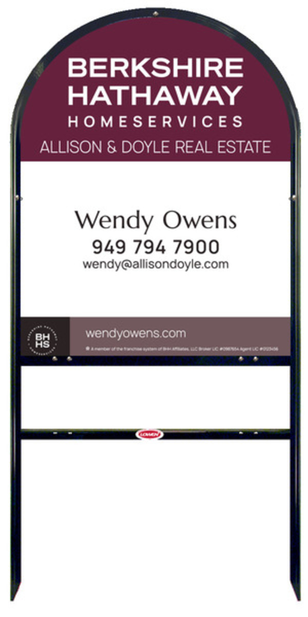 Arc Top Frame w 1 rider inserts and Agent Sign Panel Unit, 30h x 24w, Steel