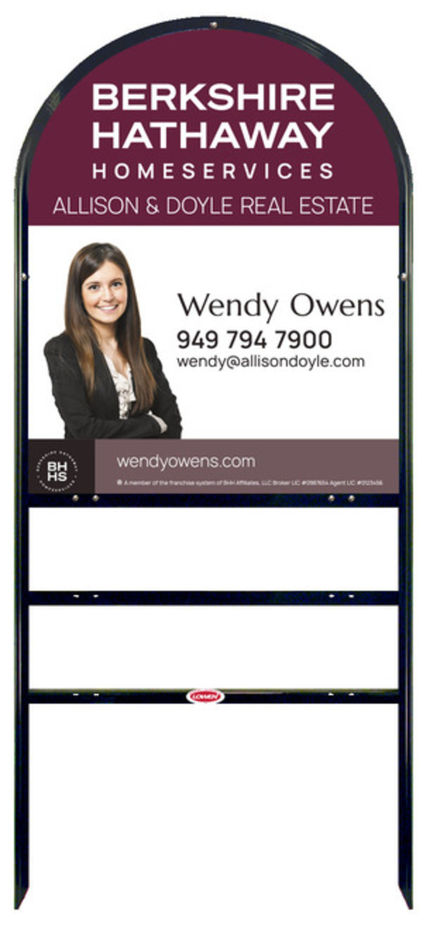 Arc Top Frame w 2 rider inserts and Cut Out Photo Sign Panel Unit, 30h x 24w, Steel