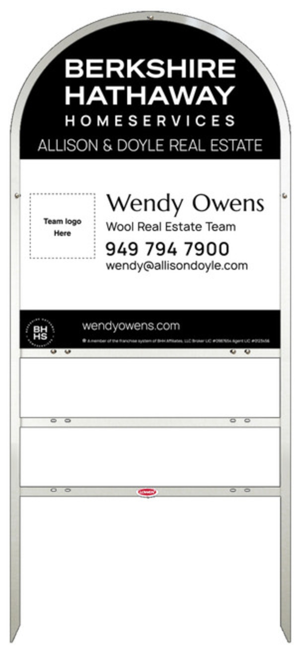 Arc Top Frame w 2 rider inserts and Team Logo Sign Panel Unit, 30h x 24w, Steel