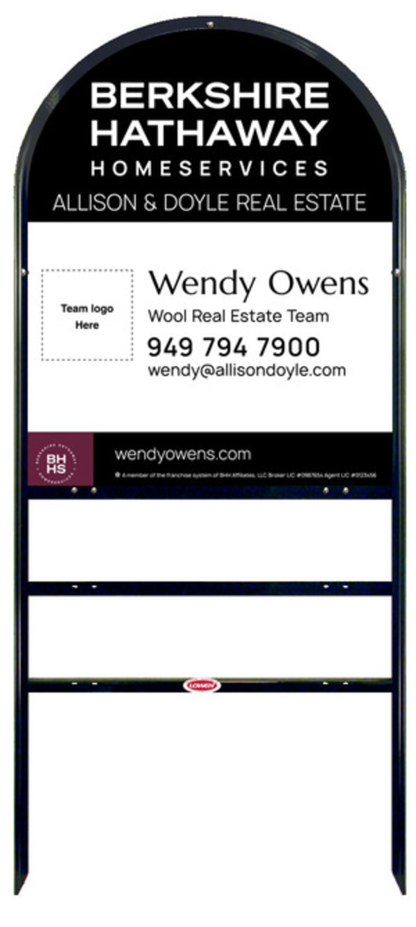 Arc Top Frame w 2 rider inserts and Team Logo Sign Panel Unit, 30h x 24w, Steel