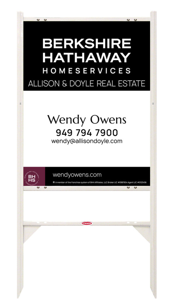 Angle Iron Frame and Agent Sign Panel Unit, 30h x 24w, Steel