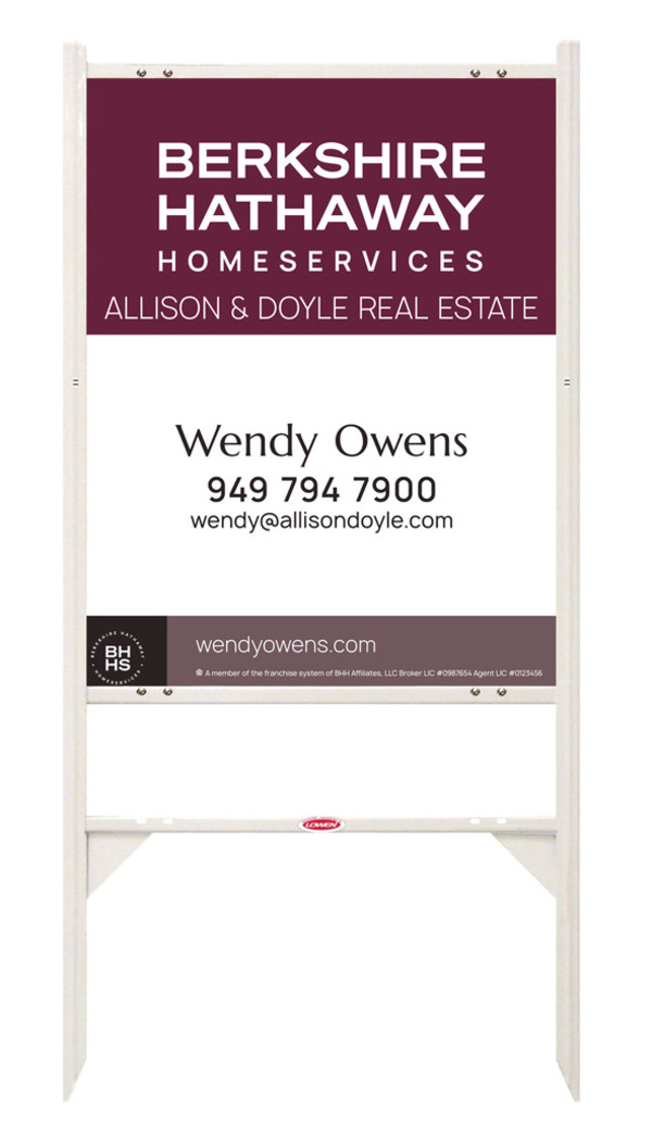 Angle Iron Frame and Agent Sign Panel Unit, 30h x 24w, Steel