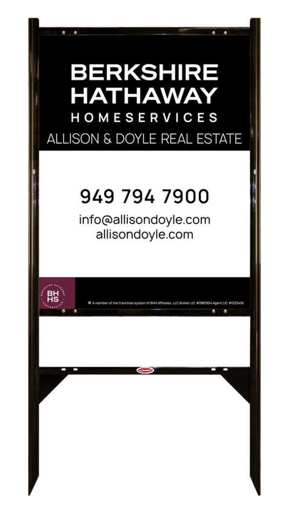 Angle Iron Frame and Office Sign Panel Unit, 30h x 24w, Steel