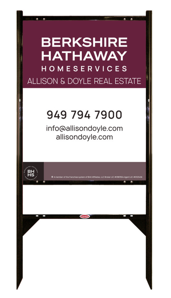 Angle Iron Frame and Office Sign Panel Unit, 30h x 24w, Steel