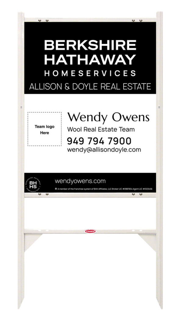 Angle Iron Frame and Team Logo Sign Panel Unit, 30h x 24w, Steel