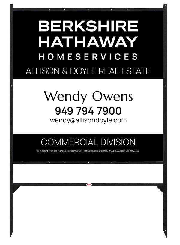 Commercial Divison Agent Angle Iron Frame and Sign Panel unit, 48h x 48w, 24 ga steel