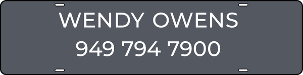 Agent Name Sign Rider, 6h x 24w, Steel