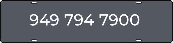 Phone Number Sign Rider, 6h x 24w, Steel