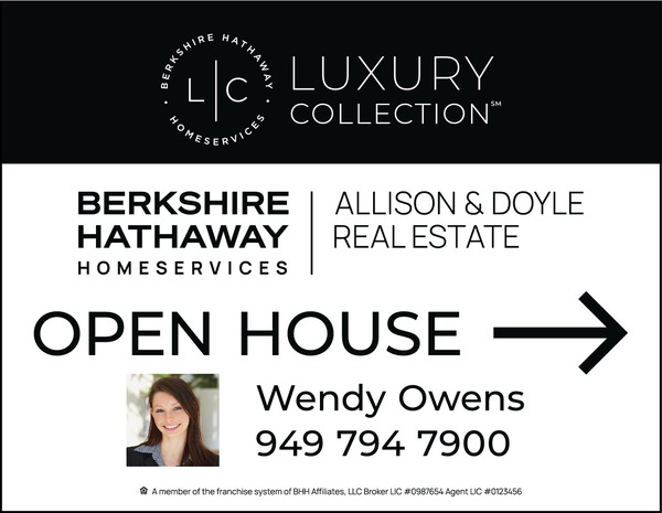 Agent Photo Open House Sign Panel, 14h x 18w, 4mm Corrugated Plastic