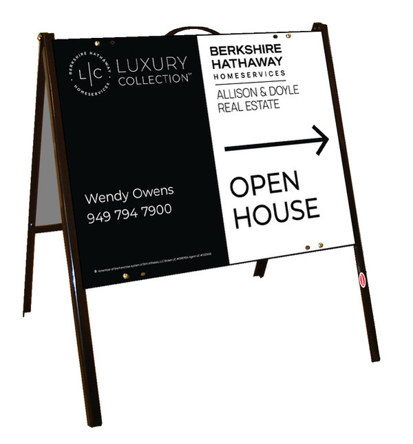 A-Frame and Agent Open House Sign Panel Unit, 18h x 24w, .050 Poly