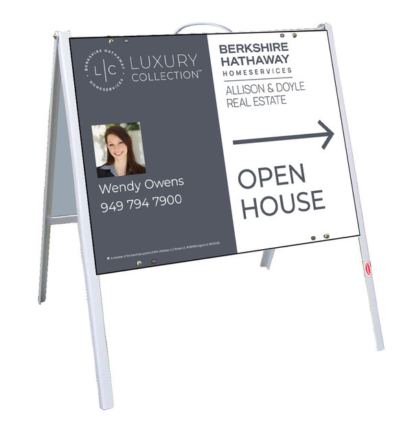 A-Frame and Agent Photo Open House Sign Panel Unit, 18h x 24w, .050 Poly
