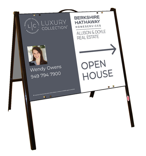 A-Frame and Agent Photo Open House Sign Panel Unit, 18h x 24w, .050 Poly