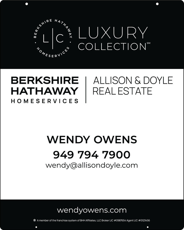 Reflective Hanging Agent Sign Panel, 30h x 24w, 3mm Aluminum Composite