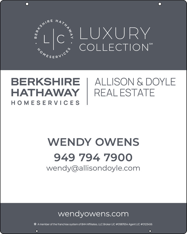 Hanging Agent Sign Panel, 30h x 24w, 3mm Aluminum Composite