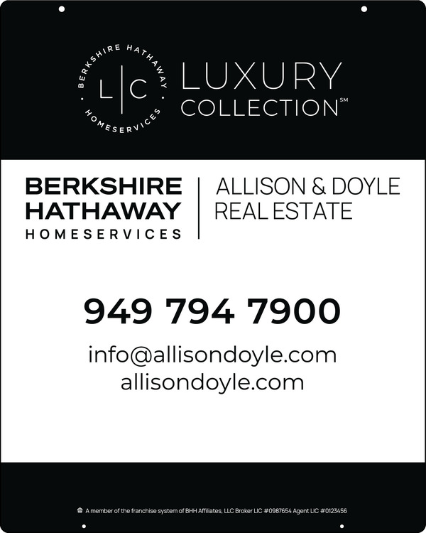 Hanging Office Sign Panel, 30h x 24w, Steel