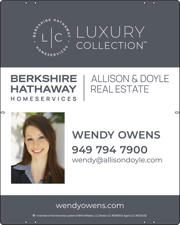 Agent Photo Sign Panel, 30h x 24, Steel