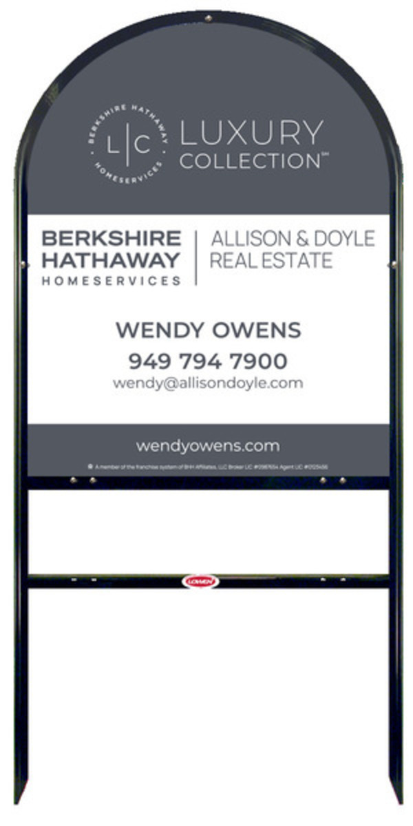 Arc Top Frame w 1 rider inserts and Agent Sign Panel Unit, 30h x 24w, Steel