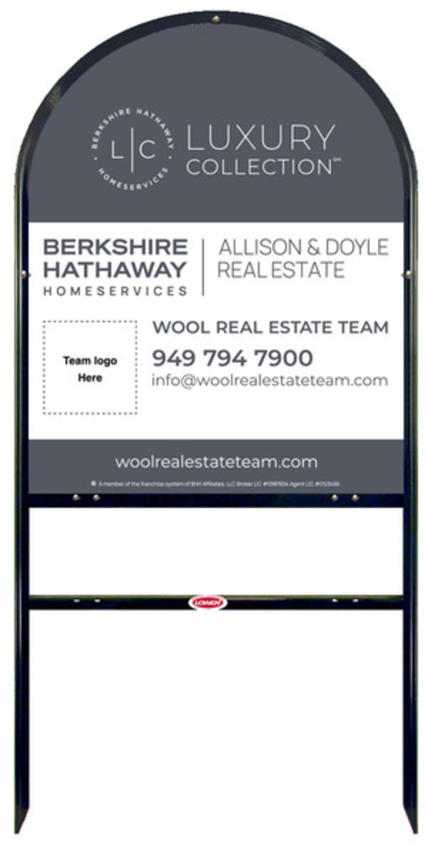 Arc Top Frame w 1 rider inserts and Team Logo Sign Panel Unit, 30h x 24w, Steel