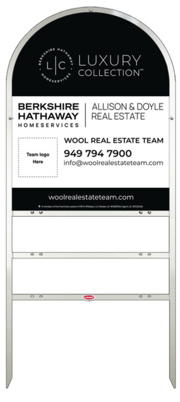 Arc Top Frame w 2 rider inserts and Team Logo Sign Panel Unit, 30h x 24w, Steel