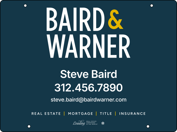 Agent Name Hanging Sign Panel, 18h x 24w, 3MM Aluminum Composite