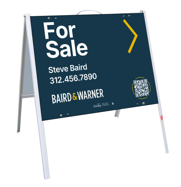 A-Frame and Agent Name For Sale Sign Panel Unit, 18h x 24w, .050 Poly