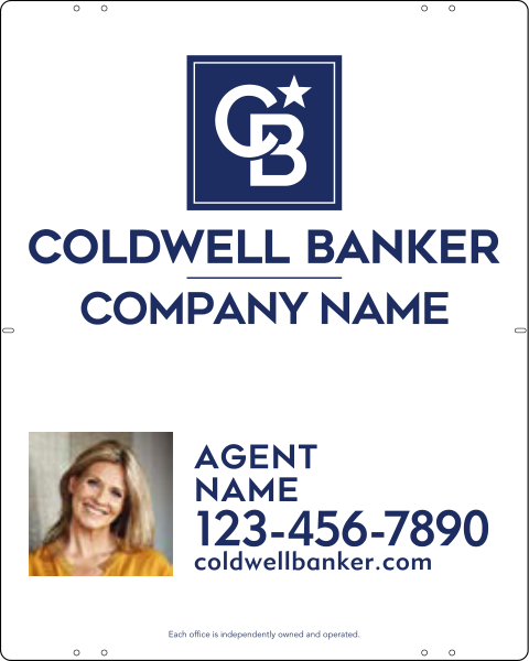 Agent Photo Sign Panel, 30h x 24w, Steel