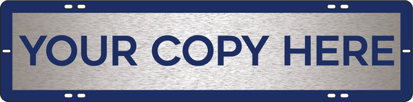 Custom Sign Rider, 6h x 24w, 3MM Brushed Aluminum Composite