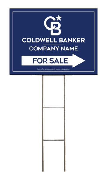 Wire H-Stake and Office For Sale Sign Panel Unit, 18h x 24w, 4mm Corrugated