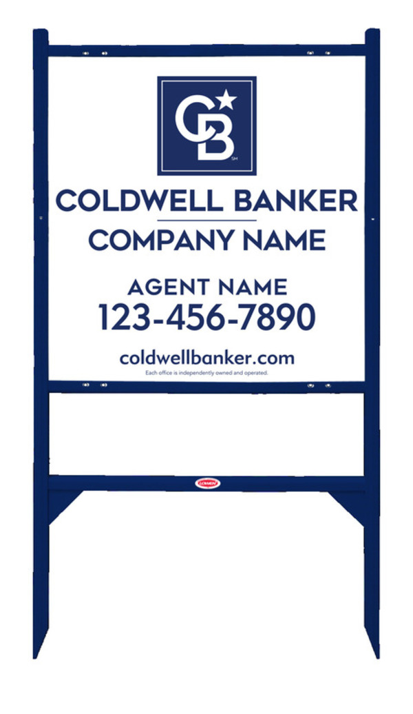 Angle Iron Frame and Agent Sign Panel Unit, 24h x 24w, .040 Aluminum