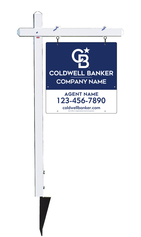 Sign Post and Agent Sign Panel Unit, 24h x 24w, .063 Aluminum