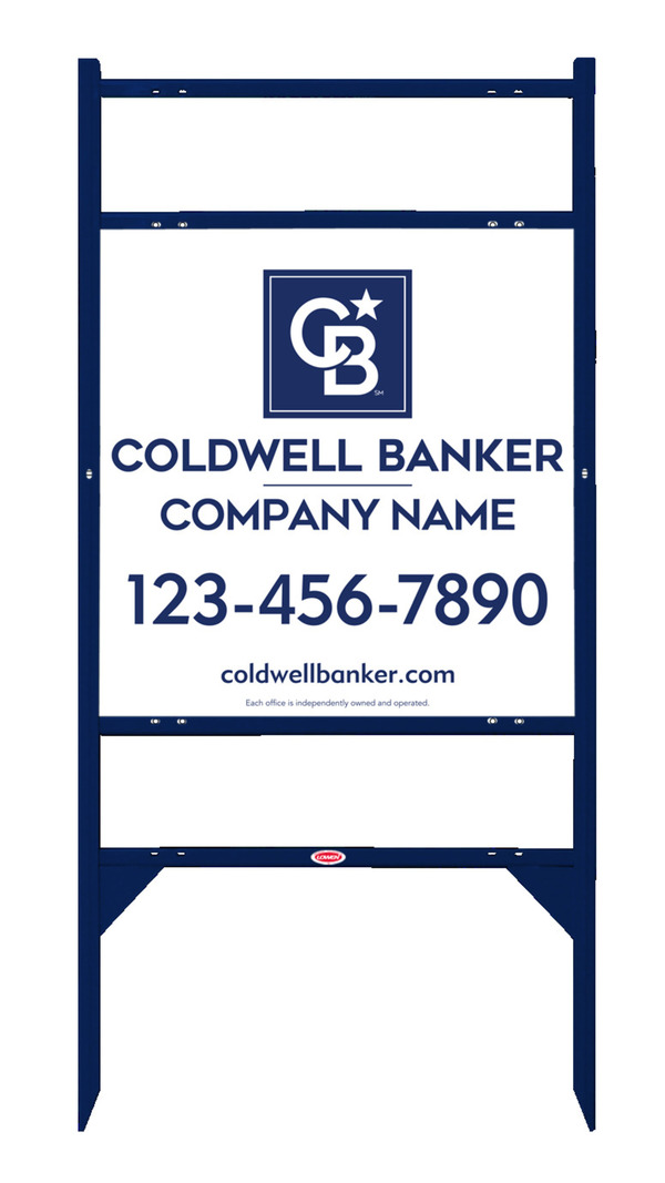 Angle Iron Frame w 2 Rider Inserts and Office Sign Panel Unit, 24h x 24w, .040 Aluminum