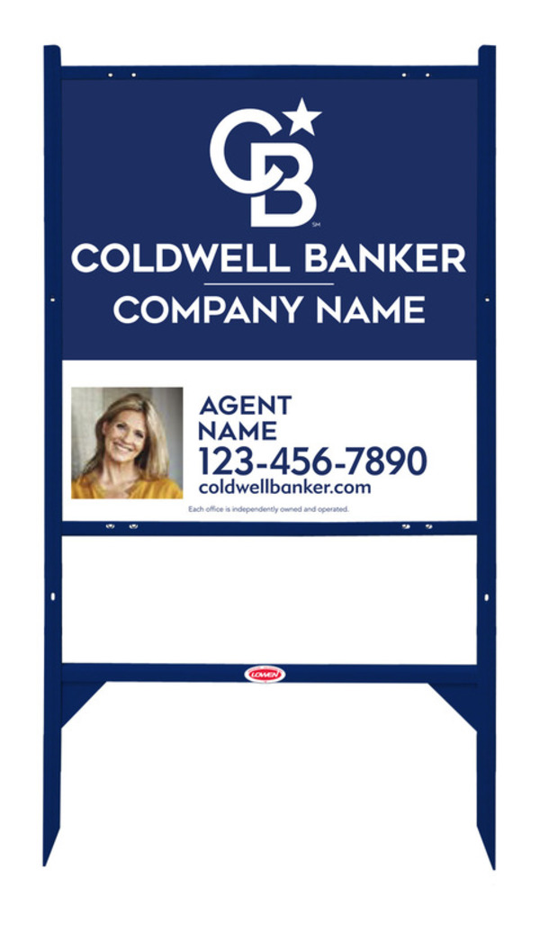 Angle Iron Frame and Agent Photo Sign Panel Unit, 25h x 24w, 3MM Aluminum Composite