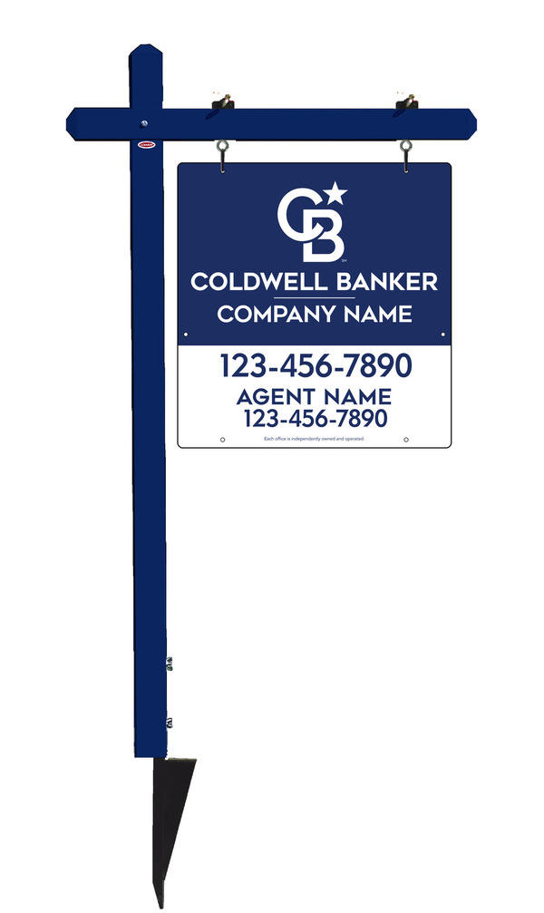 Sign Post and Agent Sign Panel Unit, 25h x 24w, .063 Aluminum