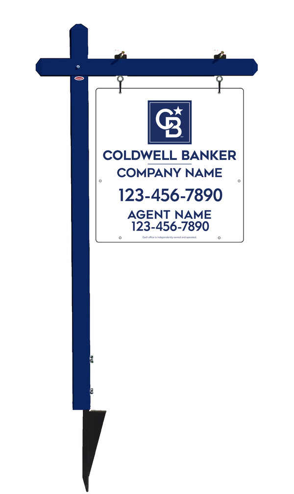 Sign Post and Agent Sign Panel Unit, 25h x 24w, .063 Aluminum