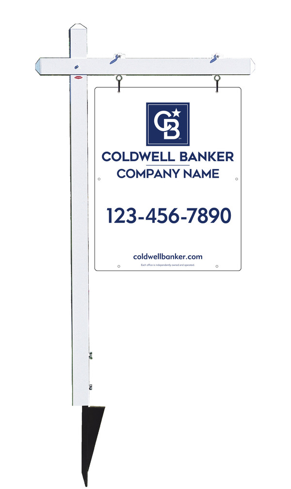 Sign Post and Office Sign Panel Unit, 30h x 24w, .063 Aluminum