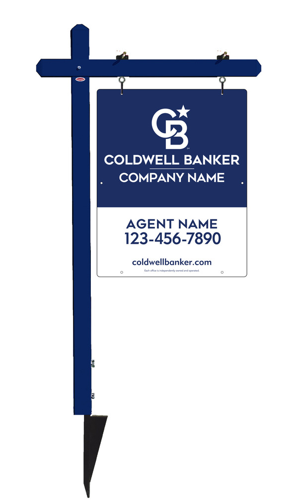 Sign Post and Agent Sign Panel Unit, 30h x 24w, .063 Aluminum