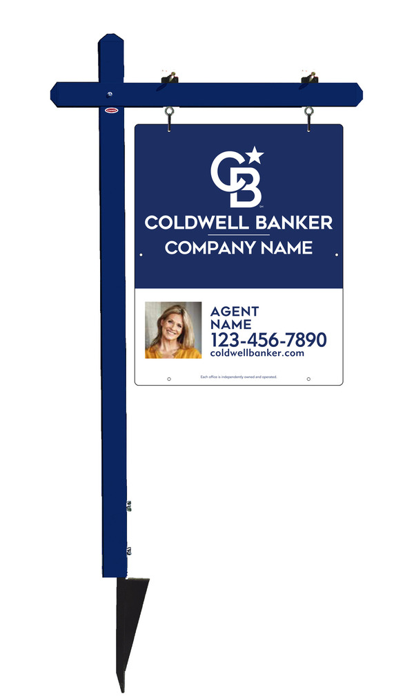Sign Post and Agent Photo Sign Panel Unit, 30h x 24w, .063 Aluminum