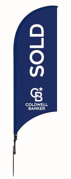 Real Estate SOLD FEATHER FLAG AND POLE, 9-foot