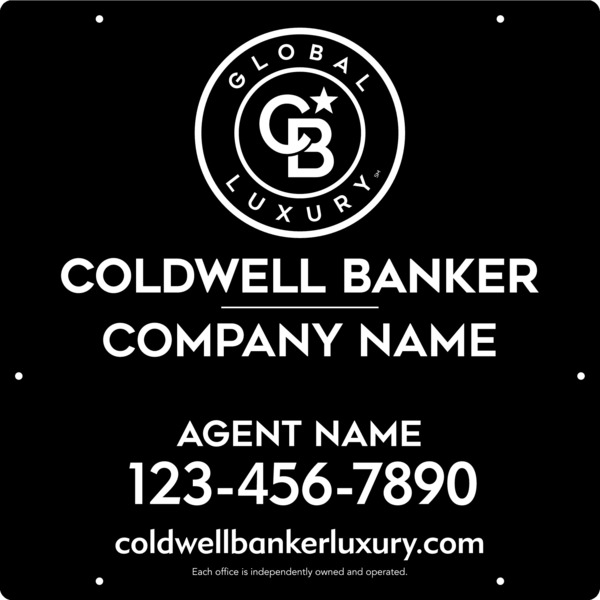 Agent Hanging Sign Panel, 24h x 24w, .063 Aluminum