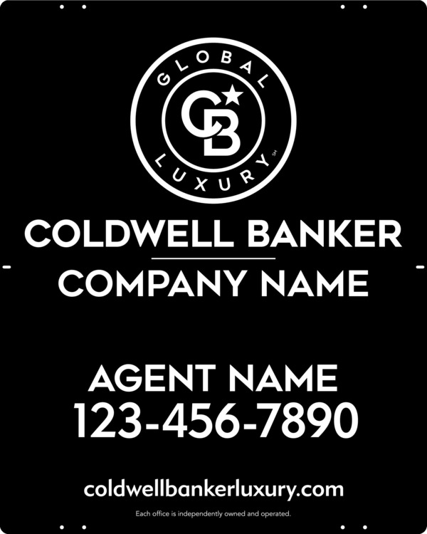 Agent Sign Panel, 30h x 24w, Steel