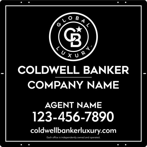 Agent Sign Panel, 24h x 24w, .040 Aluminum