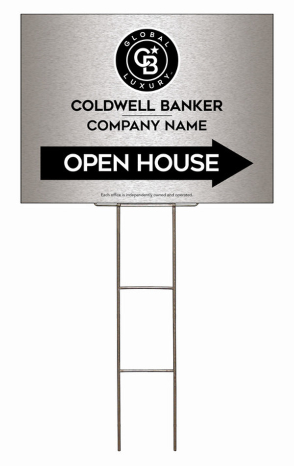 Wire H-Stake and Office Open House Sign Panel Unit, 18h x 24w, 4mm Corrugated
