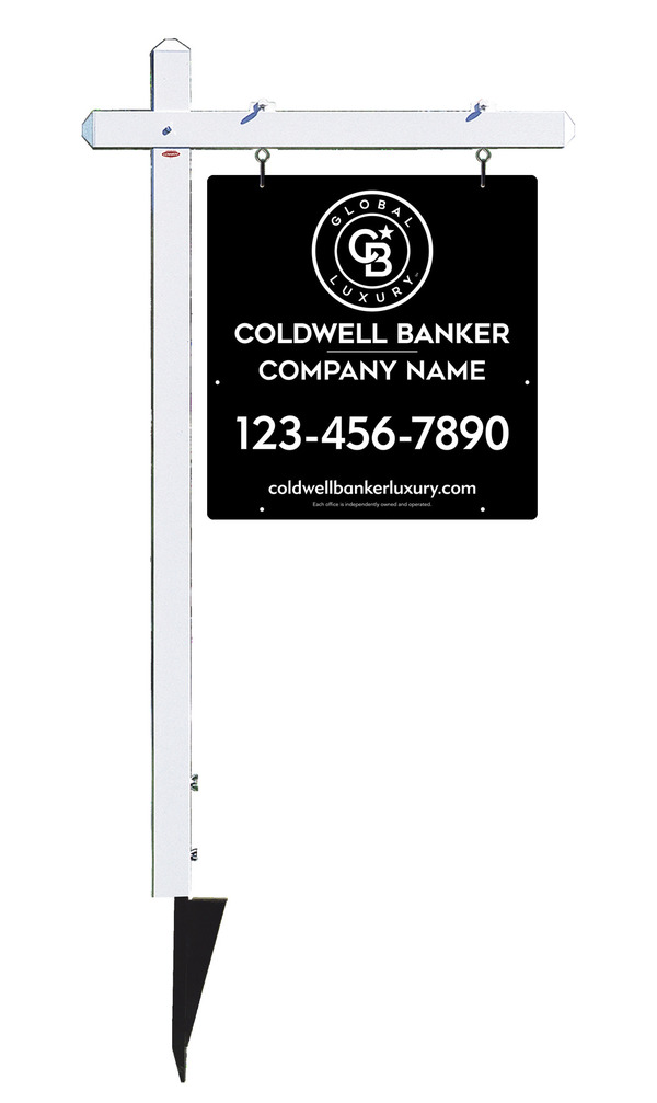 Sign Post and Office Sign Panel Unit, 25h x 24w, .063 Aluminum