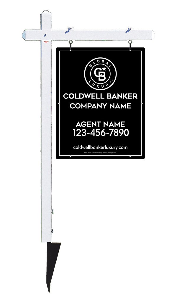 Sign Post and Agent Sign Panel Unit, 30h x 24w, .063 Aluminum