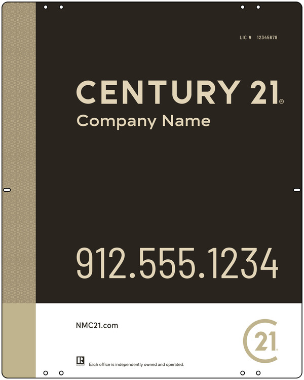 Steel Yard Sign Panel 30x24 DF - Century 21 | Lowen Sign