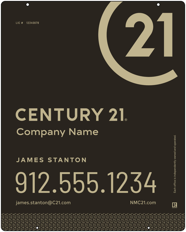 Aluminum Composite Hanging Panel 30x24 DF - Century 21 | Lowen Sign
