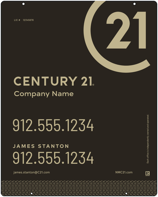 Reflective Hanging Panel 30x24 Aluminum Composite Distinctive - Century 21 | Lowen Sign