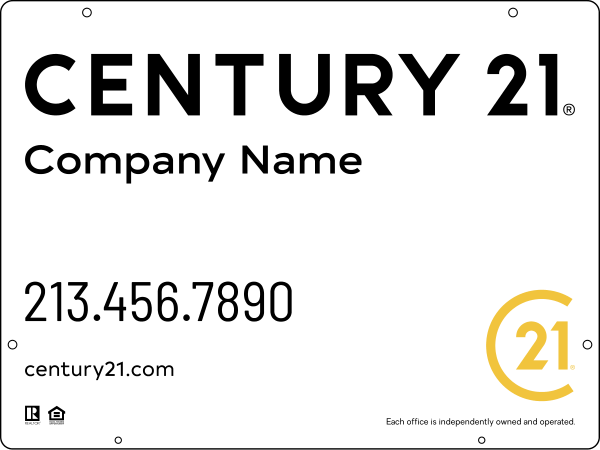 Steel Reflective Hanging Panel 18x24 - Century 21 | Lowen Sign