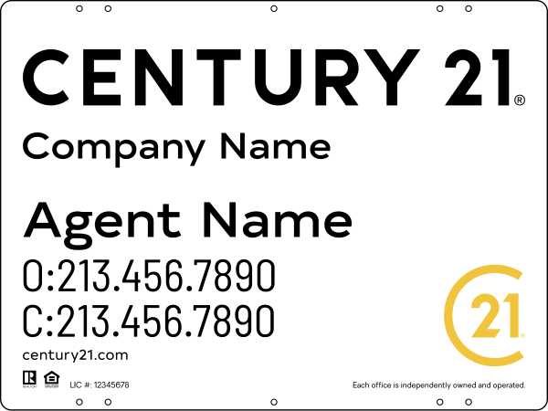 Steel Yard Sign Panel 18x24 DF - Century 21 | Lowen Sign