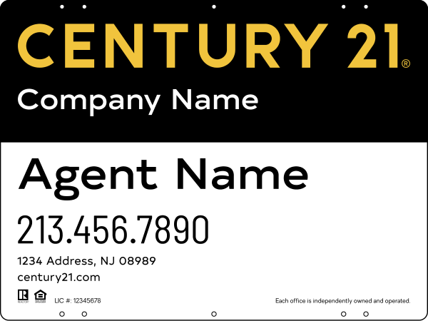 Steel Yard Sign Panel 18x24 DF - Century 21 | Lowen Sign